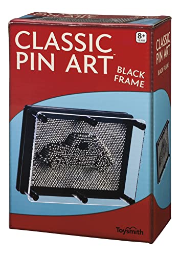 Toysmith: Classic Pin Art, Moveable Metal Pins to Create 3D Images, Great Conversation Piece, Suitable for Home or the Office, For Ages 8 and up, Black/Sliver, 5 - 10 years