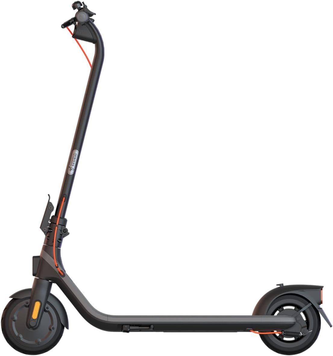 KickScooter E2 Plus Powered by Segway | Speed up to 25km/hr | Typical Range to 20km |front electronic and rear drum brake| Hollow-out tyres|Black