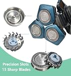 SH71/52 Replacement Blades for Philips Norelco Series 5000 & 7000 Angular Shavers, 3 Blades + 3 Foils, Compatible with S5XXX, S7XXX, S8XXX, S9XXX, SU, SP Series