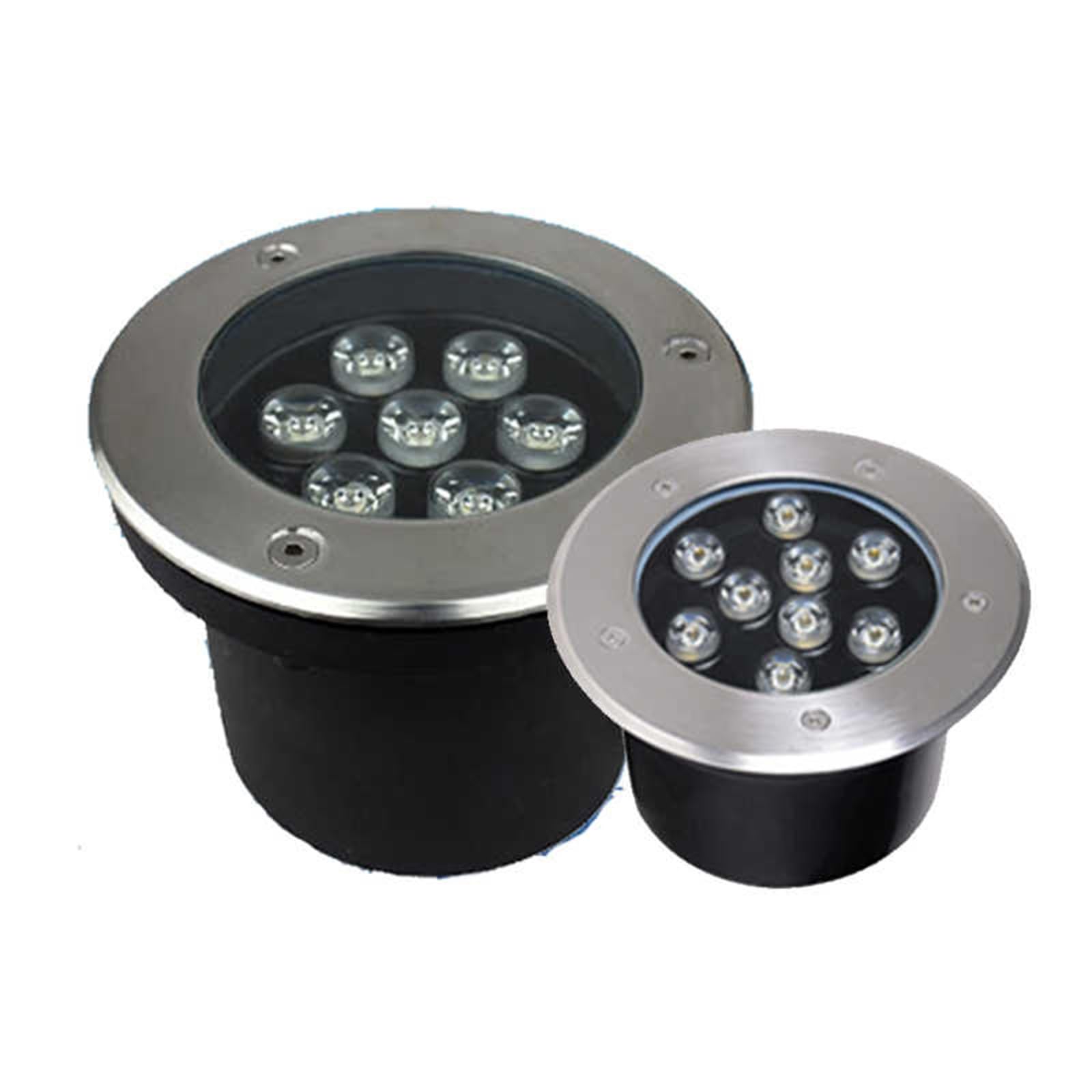 Oświetlenie zewnętrzne LED do zabudowy, 15 W, do użytku na zewnątrz, wodoszczelne, IP67, ze stali nierdzewnej, do podjazdu, tarasu i ogrodu - wbudowane oświetlenie zewnętrzne