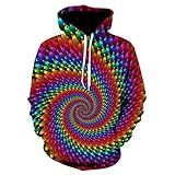 Funny 3D Printed: Voller Druck macht Ihre Hoodie Shirts mehr personalisiert und lustig, eine Fronttasche machen den perfekten Platz für die Hand warm zu halten，gut am Körper / gute Luftdurchlässigkeit. Sie werden ein cooles und persönliches Gefühl haben.
