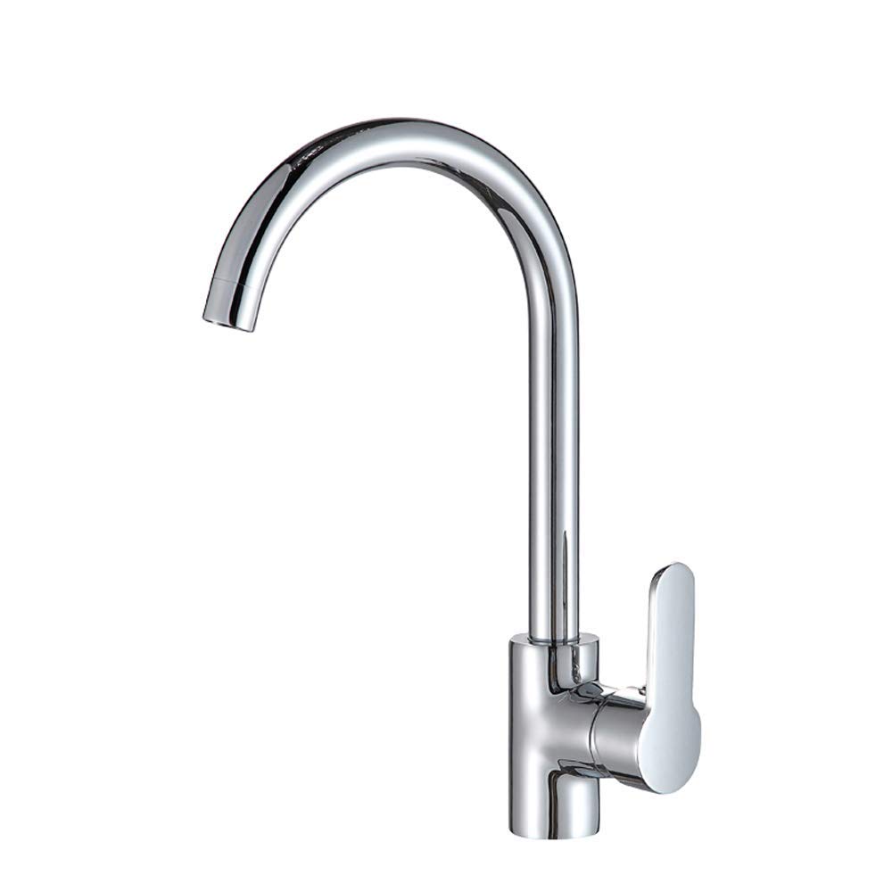 Robinet de cuisine en cuivre massif avec tuyau d'arrivée d'eau chaude et froide