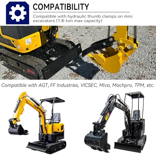 Image of 4Pcs M14 to M16 Hydraulic Fitting Adapters, Mini Excavators Carbon Steel Thread Connector, Compatible with AGT, FF Industries, VICSEC. Replaces Part #115757. Perfect for Hydraulic Thumbs & Attachments