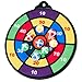 moopok 12 Pieces Kids Dart Board Sticky Balls, Safe Sport 4 Colorful Fabric Balls Dart Board Toy Darts Game Accessories,for Adults and Teens Indoor Outdoor Party Games