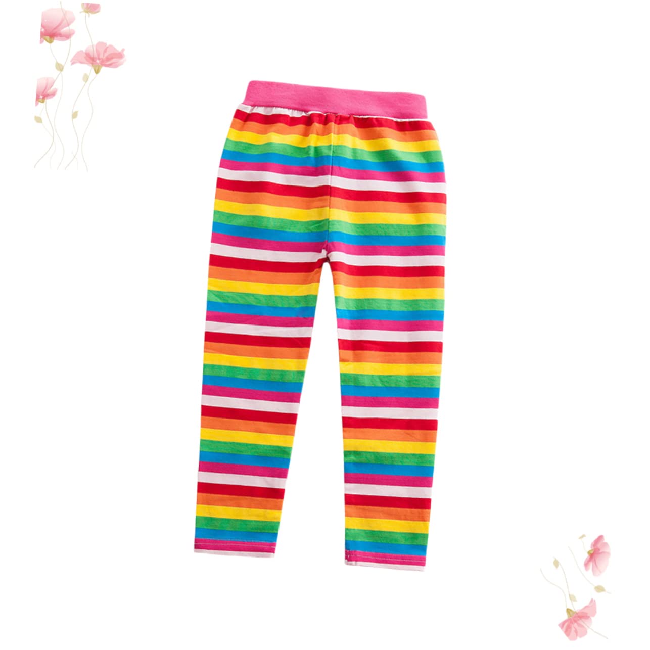 GALPADA Leggins 3 Piezas Polainas Las niñas Polainas Arcoiris Chicas Leggings arcoíris Polainas algodón Primavera otoño pantalón cómodo y Elegante versión Coreana Pantalones