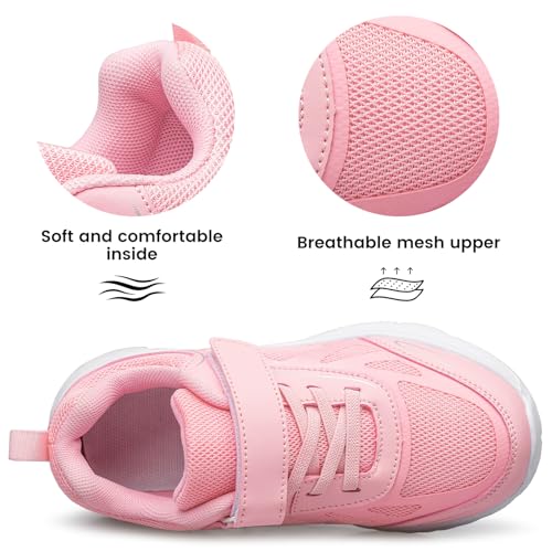 Raoendis Girls Boys Breathable Running Shoes Lightweight Kids Tennis Athletic Sport Sneakers for Toddler/Little/Big Kid3