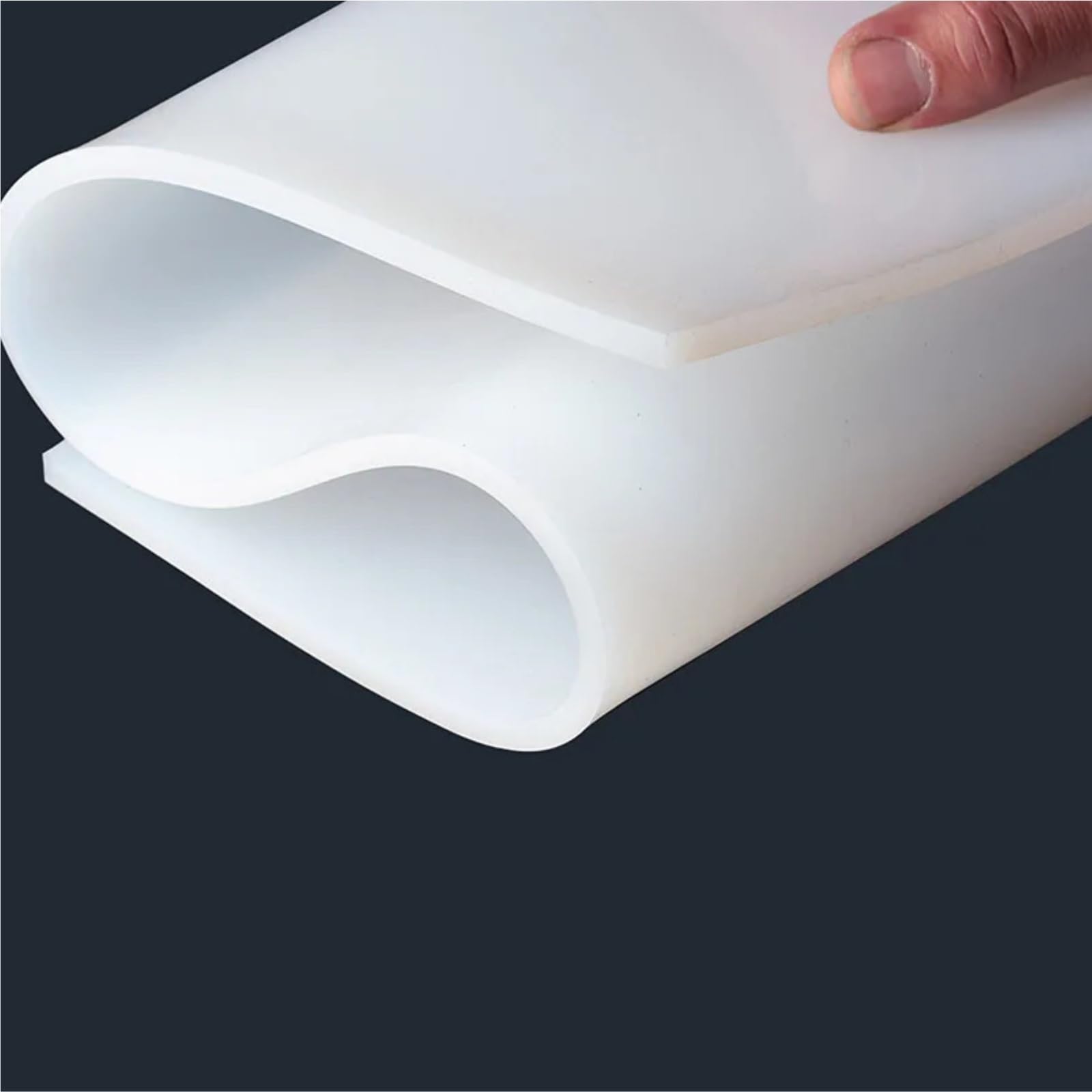1 weißes quadratisches Silikonpad – leichte Silikonplatte zur Automobilabdichtung/-isolierung, 50–500 mm Breite(500x500x1.5mm)