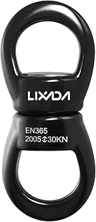 HUIOP Swing Swivel 30kN Dispositivo Rotativo Mais Seguro Swing Spinner Mosquetão Giratórios Giratórios de Corda de Escalada para Web Tree Swing Setting Hammock,Mosquetão Giratório