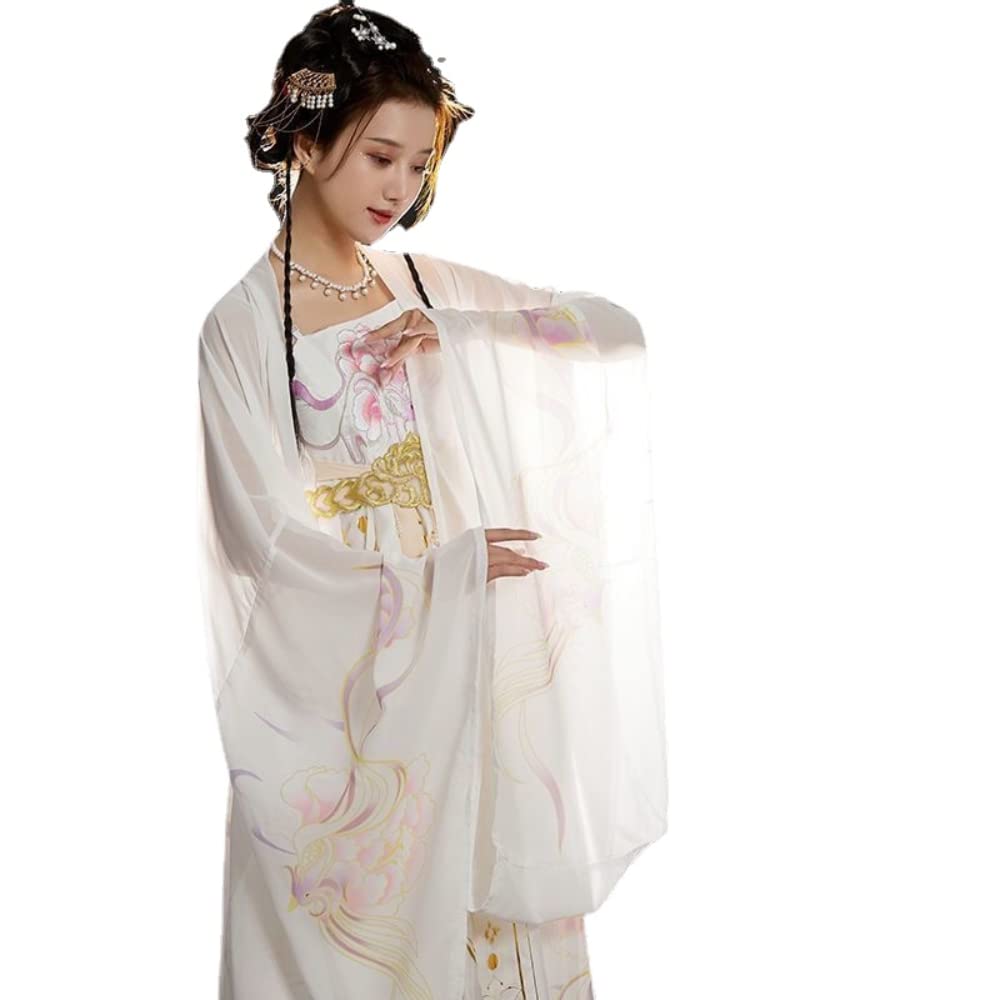 Występy sceniczne Cosplay，han chińska odzież， Kobiety starożytny chiński tradycyjny zestaw Hanfu kobiece przebranie na karnawał Vintage(3X Large)