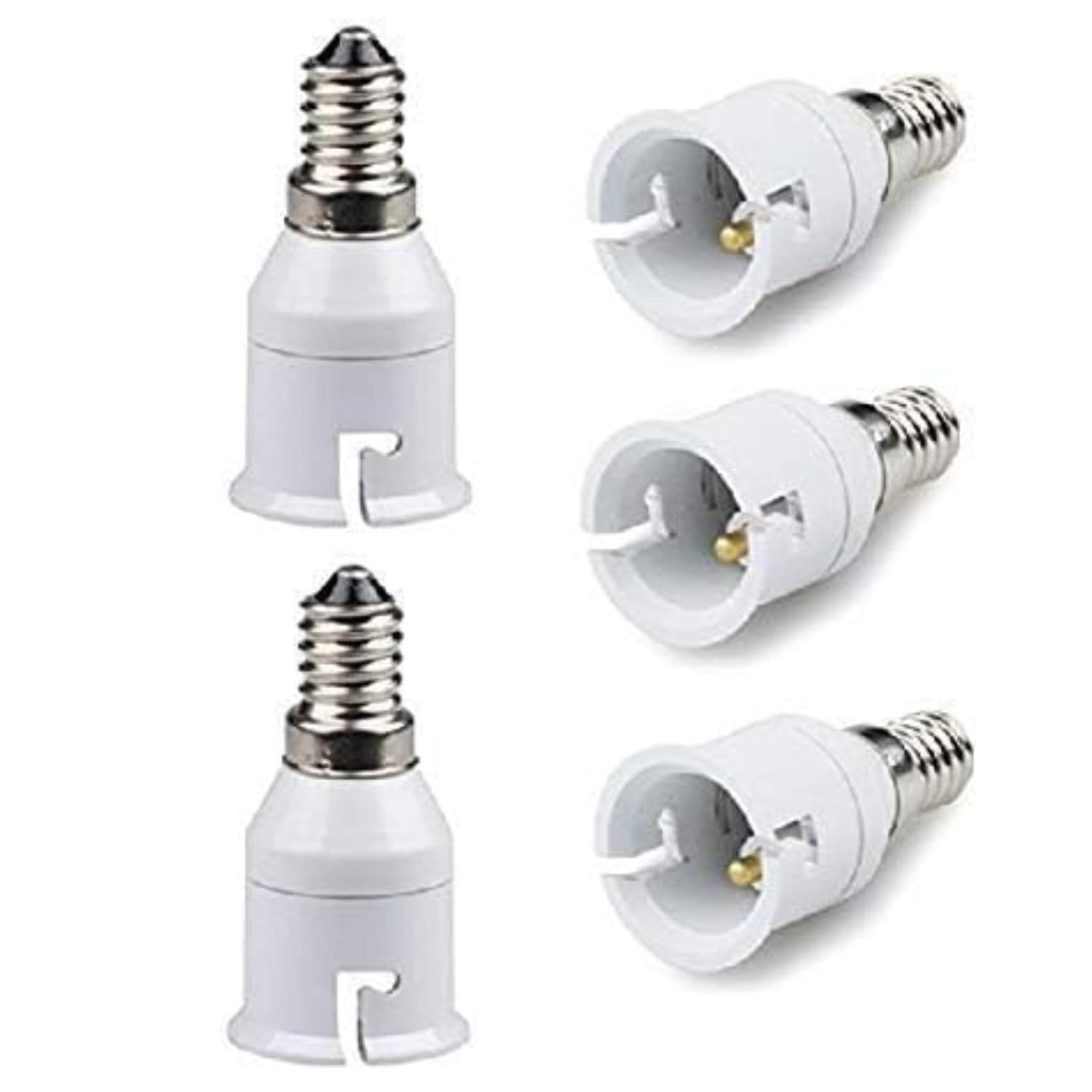 E14 to B22 Screw Base Socket Lamp Holder Light Bulb Converter Adapter (Random Colour) 5 Pieces-image-19