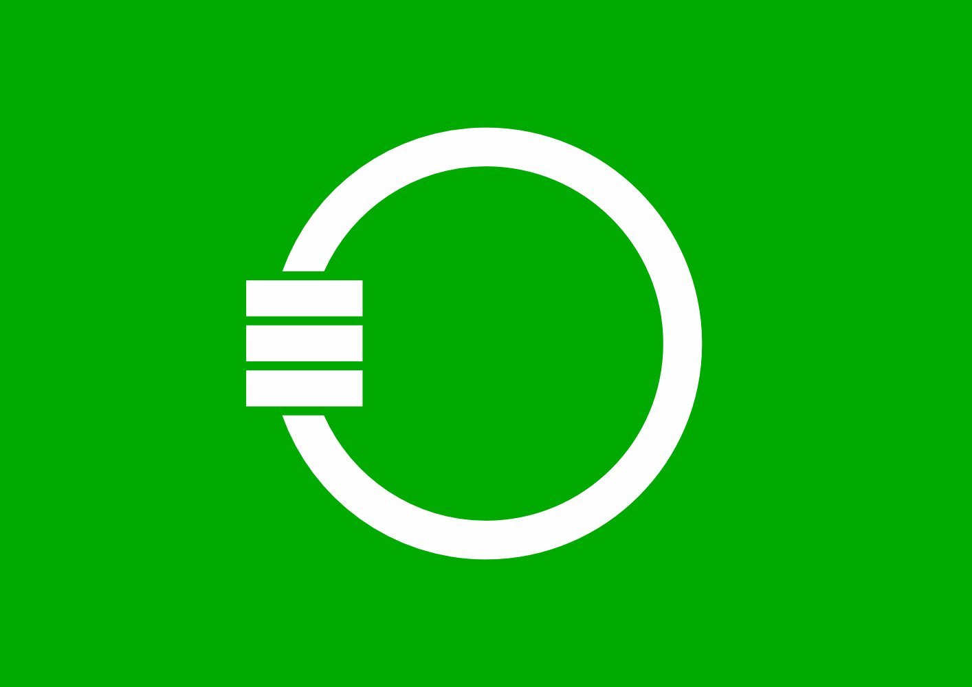 Drapeau Mihara Hyogo 1963-2005 grand modèle résistant aux intempéries