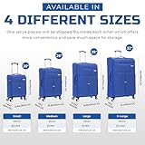 Cabin Suitcase Carry Suitcase 20" Lightweight 4 Wheels Spinner 3-Digit Combination Lock Soft Shell Luggage Hand Luggage Flight Bag for EasyJet Ryanair Birtish Airways and All Other Airlines 55x35x20 - Image 9
