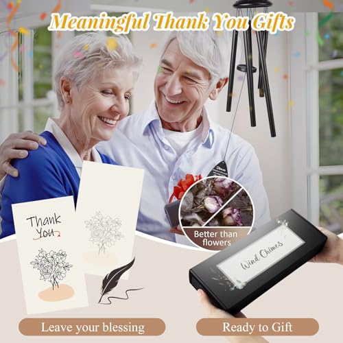 Thank You Gifts for Women Men, 25" Wind Chimes Appreciation Gifts for Coworkers, Pastor Teacher Nurses Boss Employee, Thoughtful Gratitude Gift Ideas for Mother Father Friends