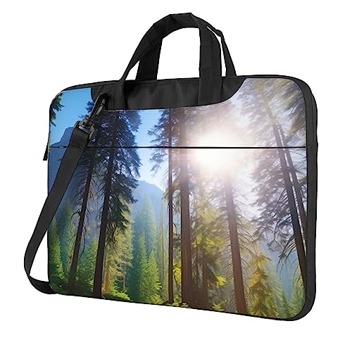 Sacoche pour ordinateur portable 14 pouces noire imprimé parcs nationaux pour le travail