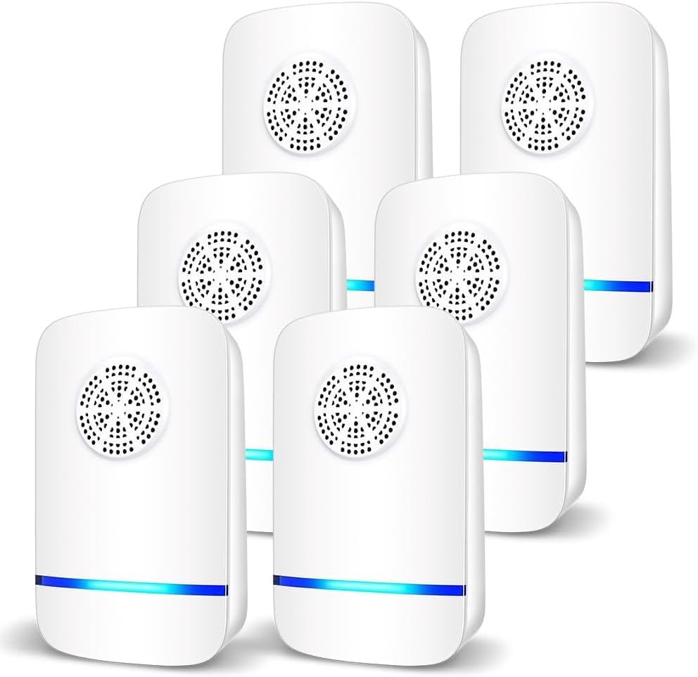 Ultrasuoni per Topi 6 Pack,Repellente Ultrasuoni Anti Zanzare, El...