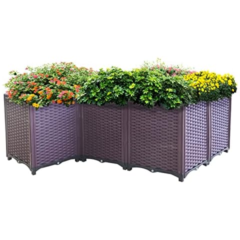 Dawot Plastic Raised Garden Bed Set Cover