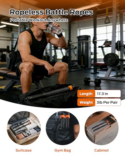 2PCS Ropeless Battle Ropes with Resistance Bands for Home Gym Workouts - image 7