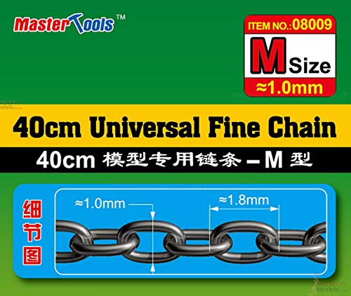 Military Miniatures Universal Fine Chain M Size 1.0mmX1.8mm 40cms x2 by Master Tools Trumpeter