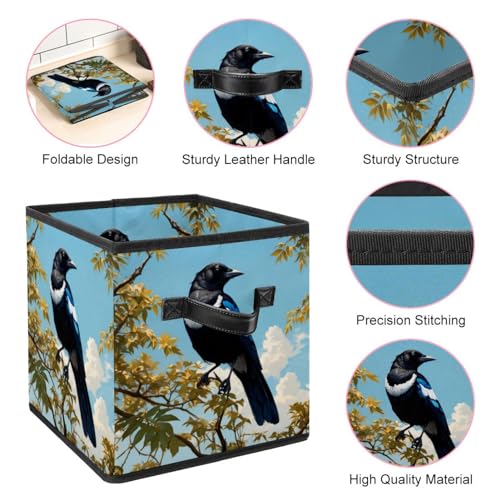 Boîte de rangement pliable premium avec poignées en cuir véritable et finitions luxe - 5
