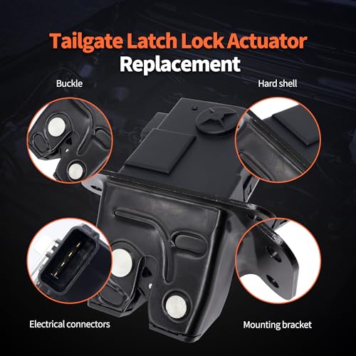 Image of HiSport Car Rear Tailgate Latch Assembly Trunk Door Lock Actuator Motor 81230-2V000 - Compatible with Hyundai Veloster 2012 2013 2014 2015 2016 2017