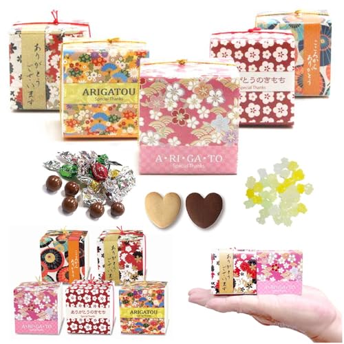 小さな5p角の プチギフト お菓子 退職異動【6個】ありがとう 感謝 クリスマスお年賀 職場 お礼お返し 個包装 おしゃれ 女性 人気 結婚式(ありがとうのきもち)