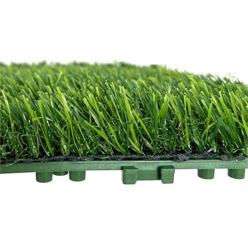 Alfombras de césped artificial verde con pack de 4 piezas modulares para un jardín siempre impecable 6