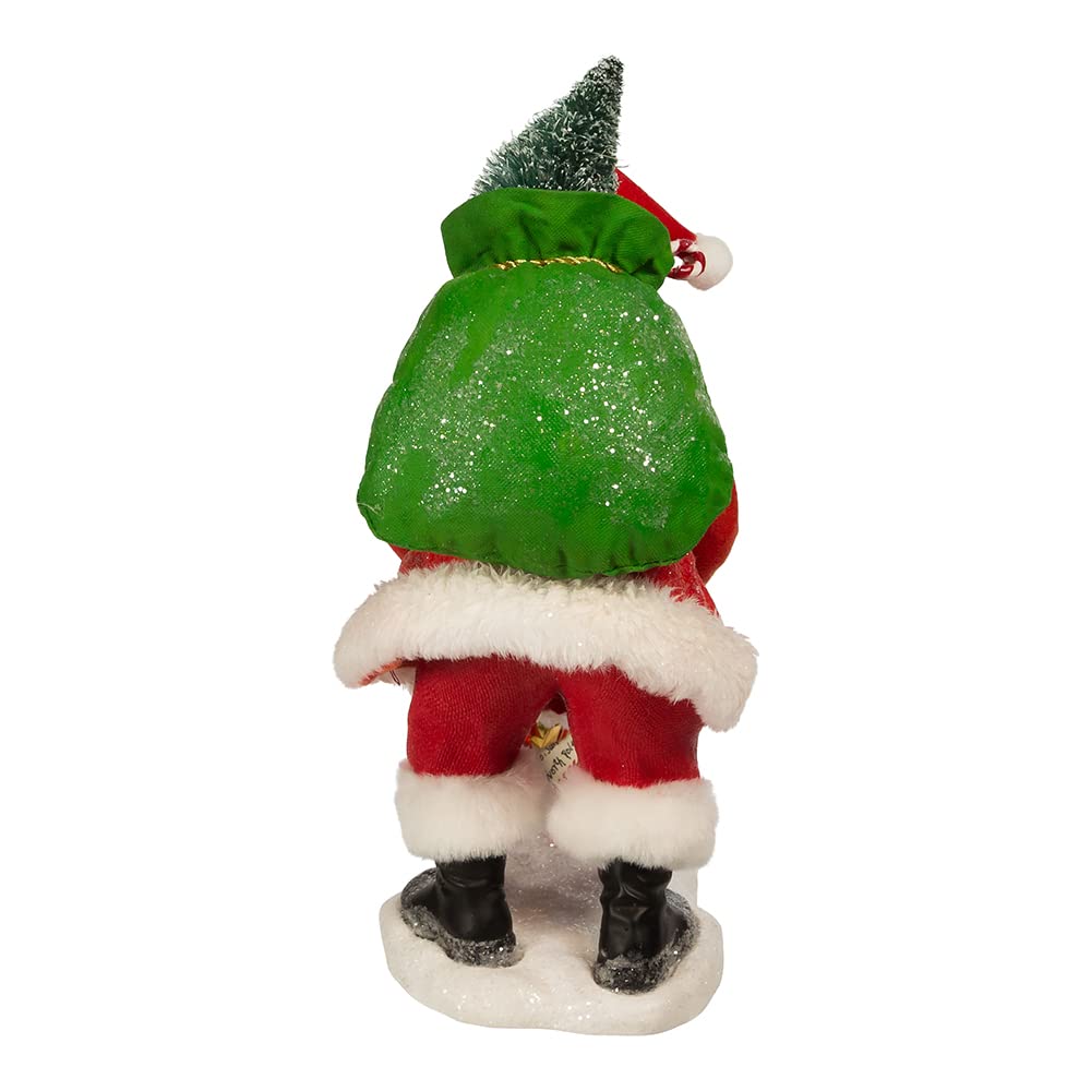 Kurt S. Adler Babbo Natale Con Cassetta Postale – Decorazione Natalizia In Tessuto E Resina, 26,5 Cm, Collezione Fabriché™