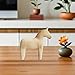 Healifty Unfinished Wooden Horse Swedish Dalecarlian Horse Figurine Vintage Blank Wooden Statue Sculpture for Kids DIY Painting Toy Mosaic Crafts Color