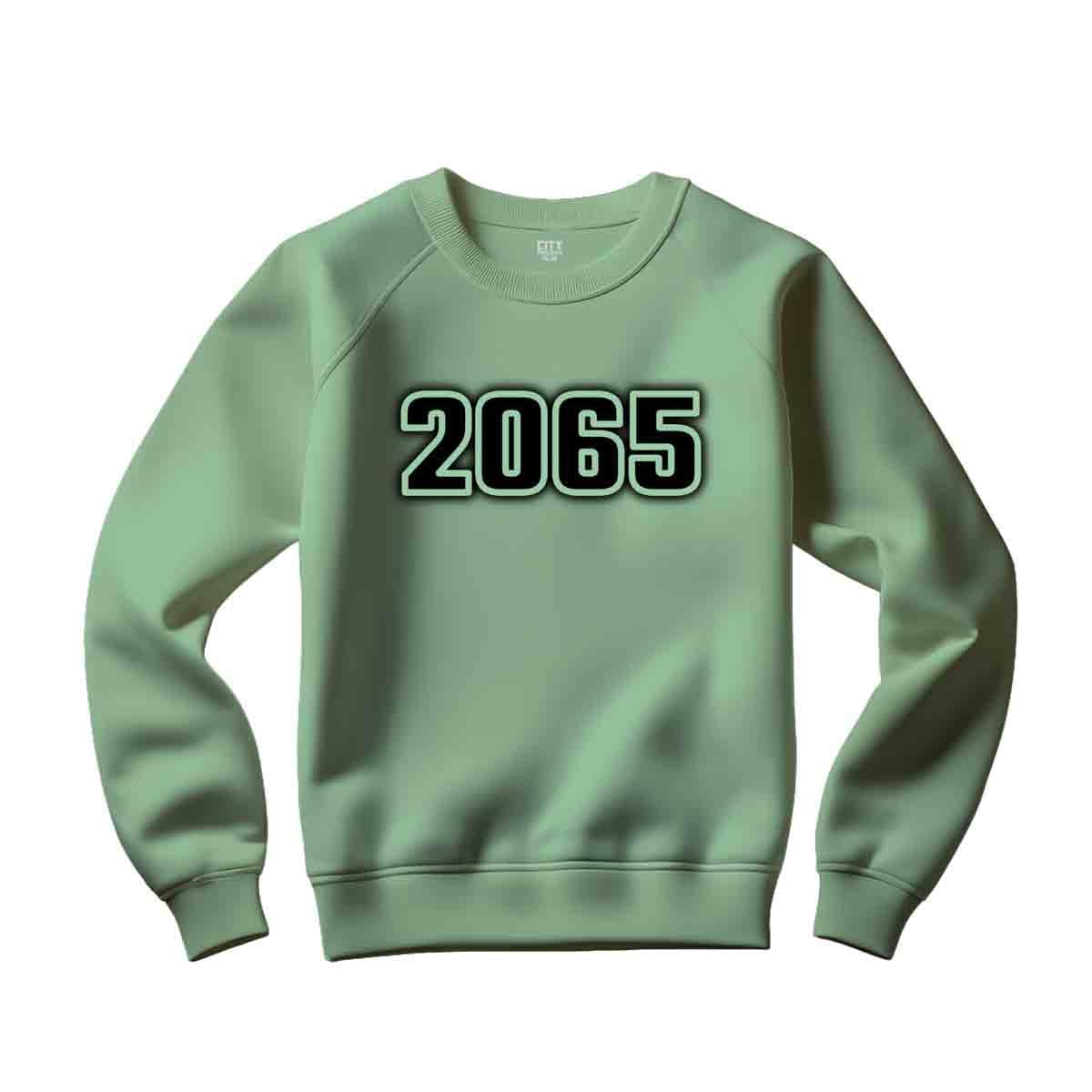 Sweatshirt 2065 vert menthe unisexe en coton doux