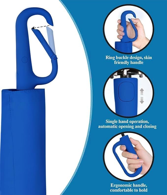 Image of Besque UV Big Size Umbrella for Sun Protection Rain Windproof Strong large 2 fold for men women kids boys girls Perfect Umbrella with cover small case stylish Windproof & Compact UV large size