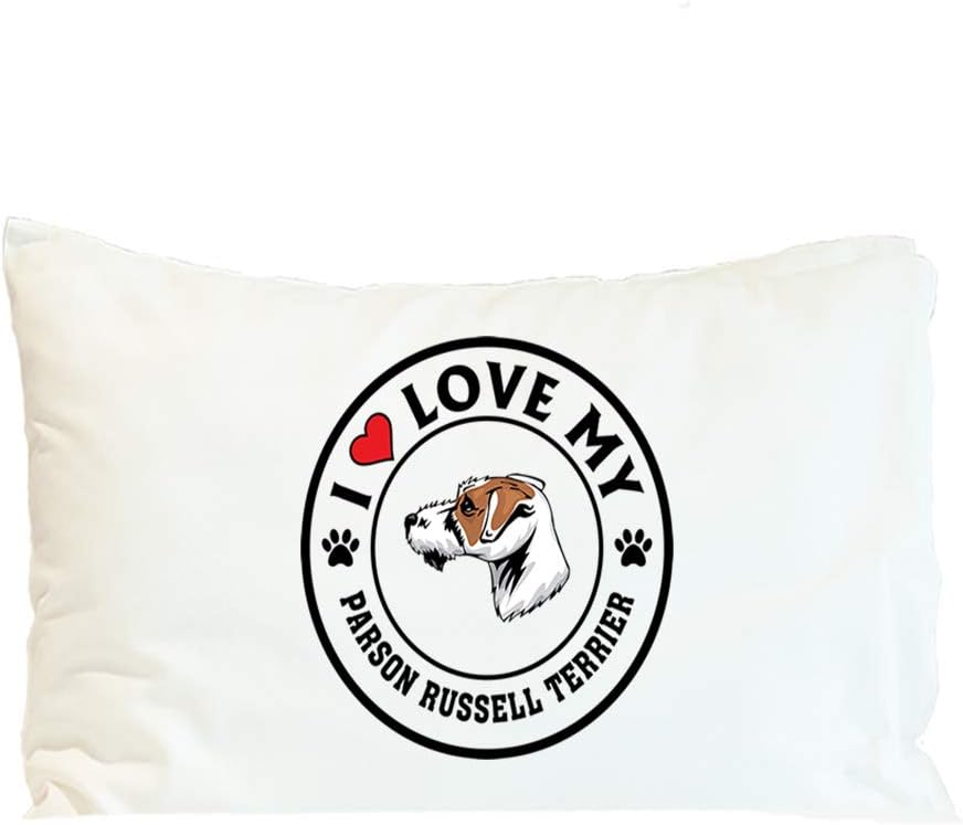 Style In Print Custom Pillow Case I Love My Parson Russell Terrier Dog A Pets Polyester Home Decor Bed Pillow Covers Personalized Text Here 30x20 Inches