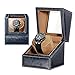 XWDQ Multifunción Reloj Winder para un Solo Reloj, Pintura de Piano, Motor ultraavillado, coctelera para Relojes mecánicos, luz LED, para Hombres, Mujeres