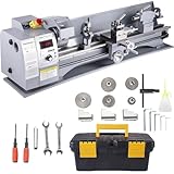 ZEWTA 【拡張型】 精密卓上旋盤 ミニ旋盤 精密ミニ旋盤 卓上ミニ旋盤 精密加工 芯間 800mm ブラシレスモーター900W 無段変速50-2500 RPM 金属加工 木材加工 円筒切削 6か月保証付き