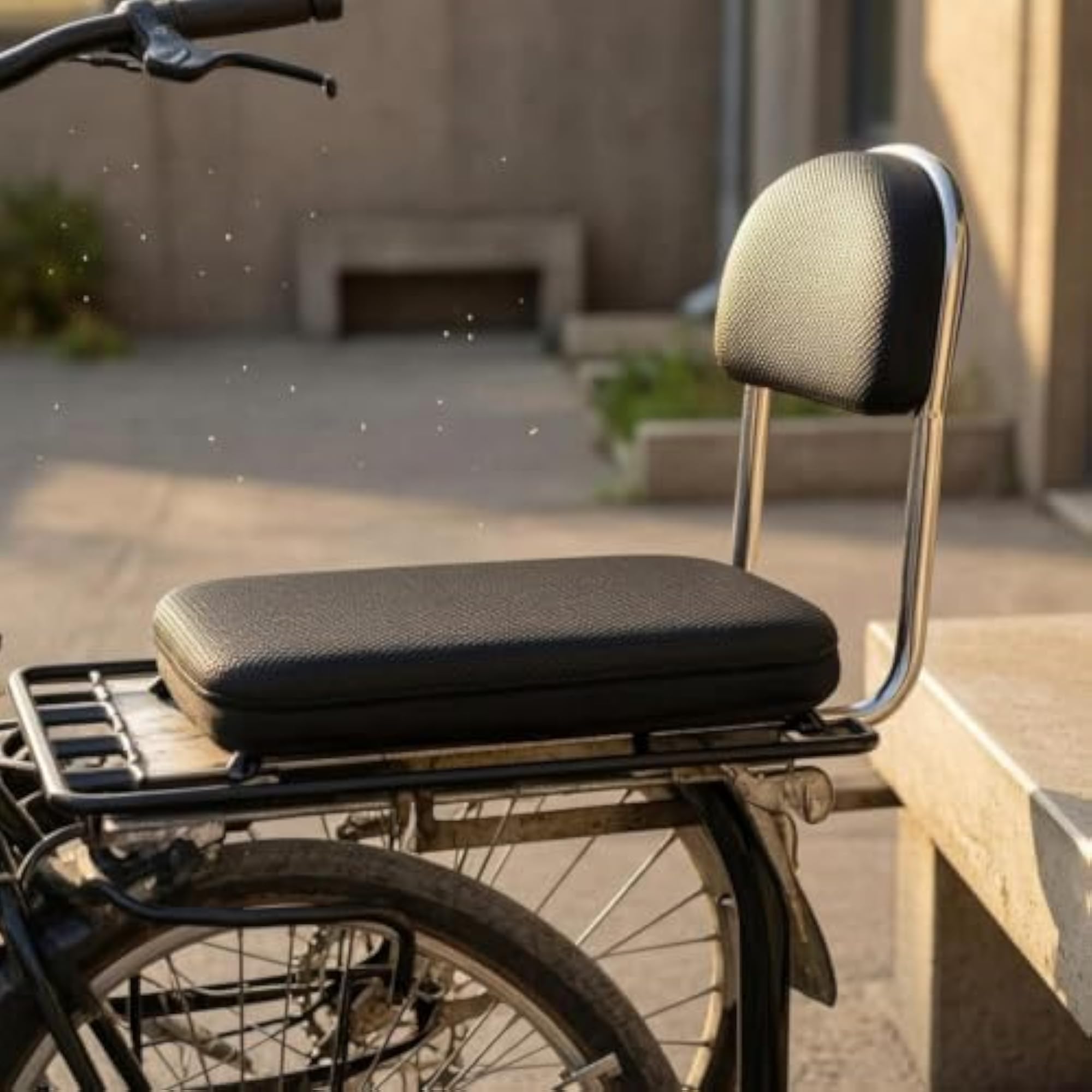 Padded Bike Seat with Backrest for Comfort