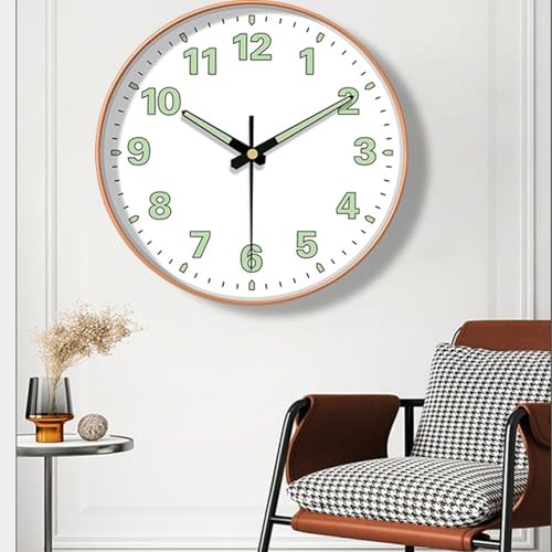 Pendule phosphorescente 30cm avec grands chiffres pour une lecture de nuit facile