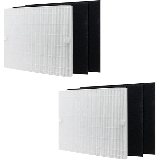 HEAVENGLOW 6 Pcs/2 Set Air Cleaner HEPA Filter and Carbon Fi