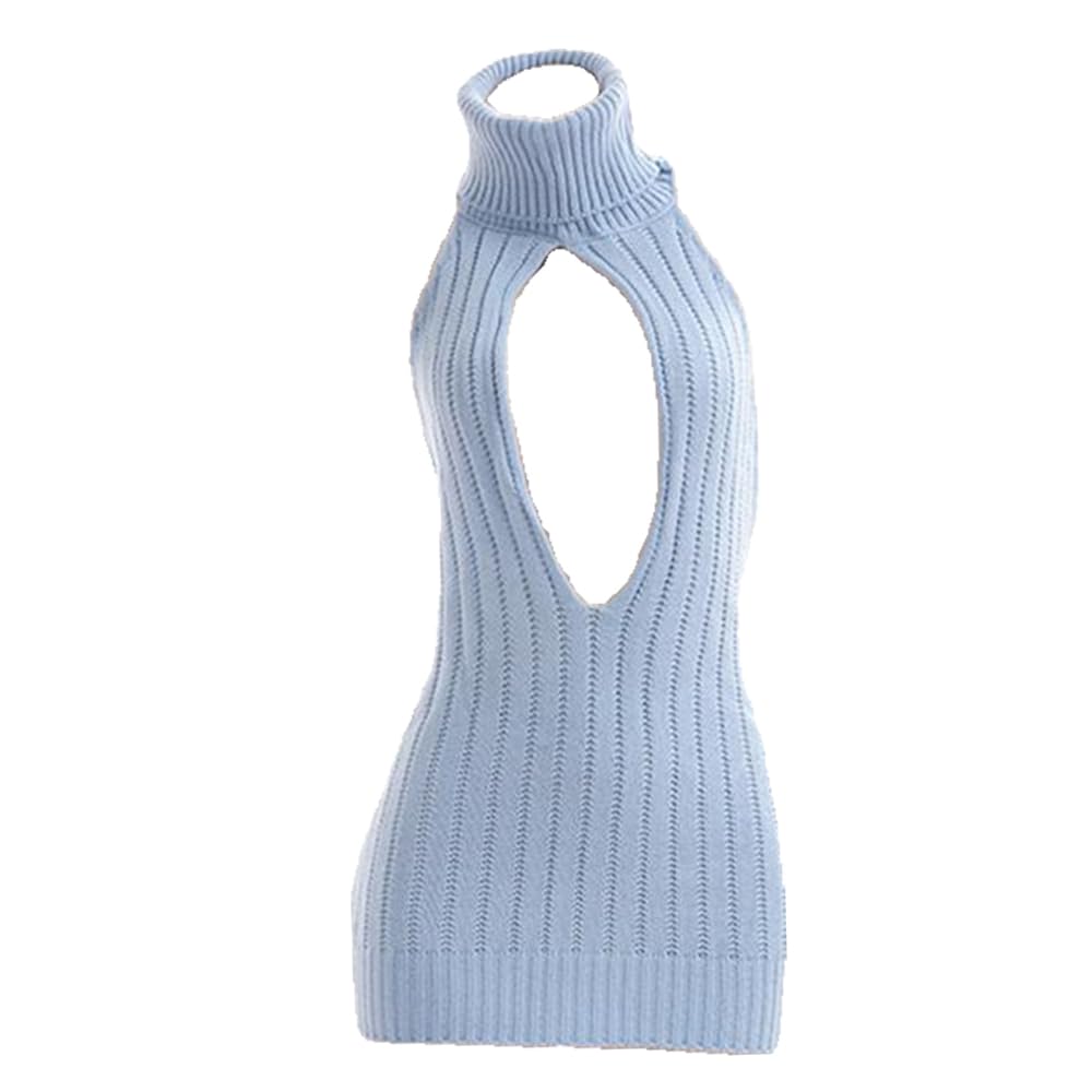 JasmyGirlsWomen's Sexy Backless Hollow Out Virgin Killer Sweater Anime Cosplay Top One-Piece Bikini Knit Tank Vest