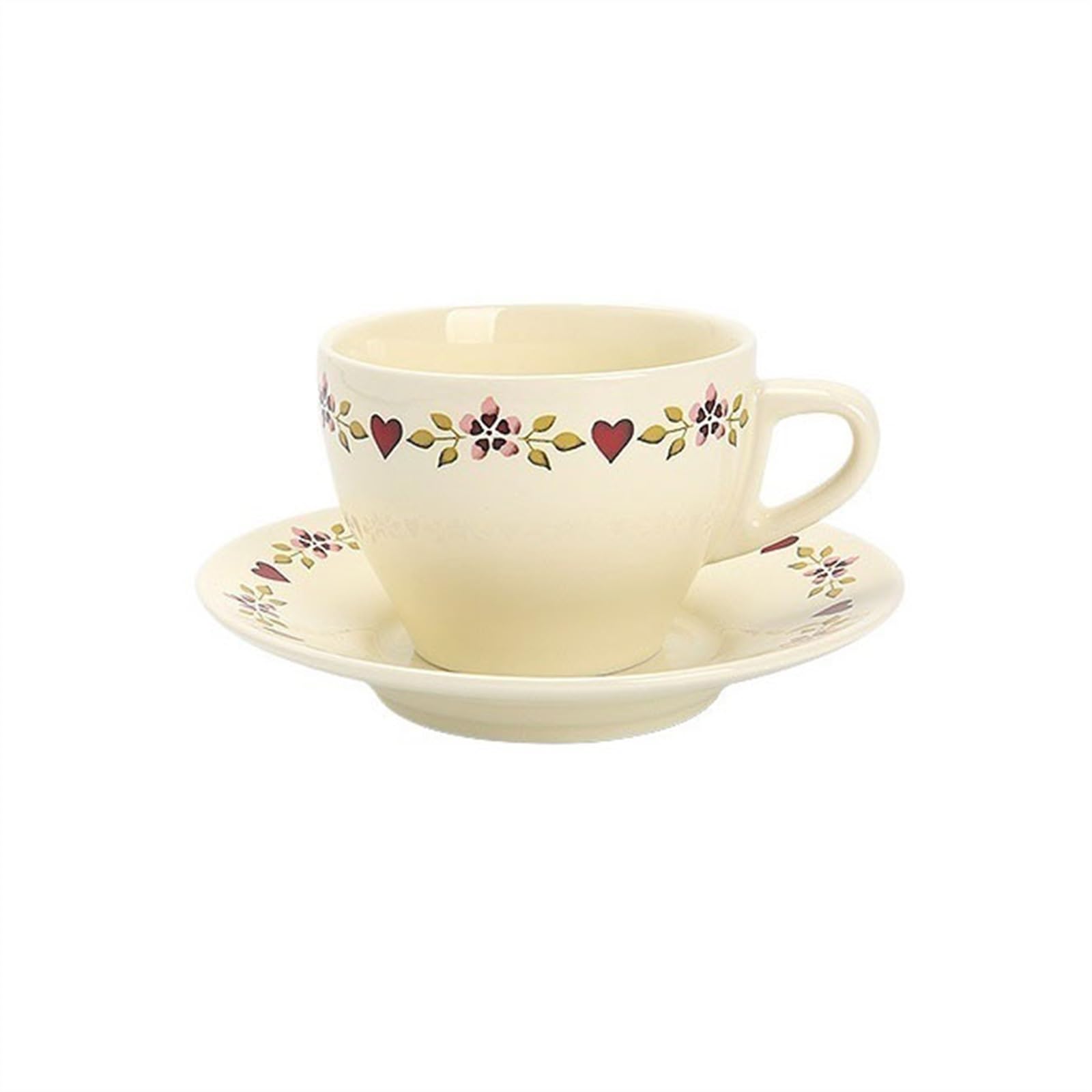 OLSKFUH Home Exquisite Rustic Style Ceramic Afternoon Tea Tableware Set Snack Plate Practical Breakfast Mug Coffee Mugs Decor,