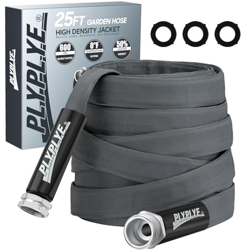 PLYPLYE Garden Hose 25ft, Made of TPU(Not PVC), Ultra-Light & Flexible Water Hose, Non-Shrinking...