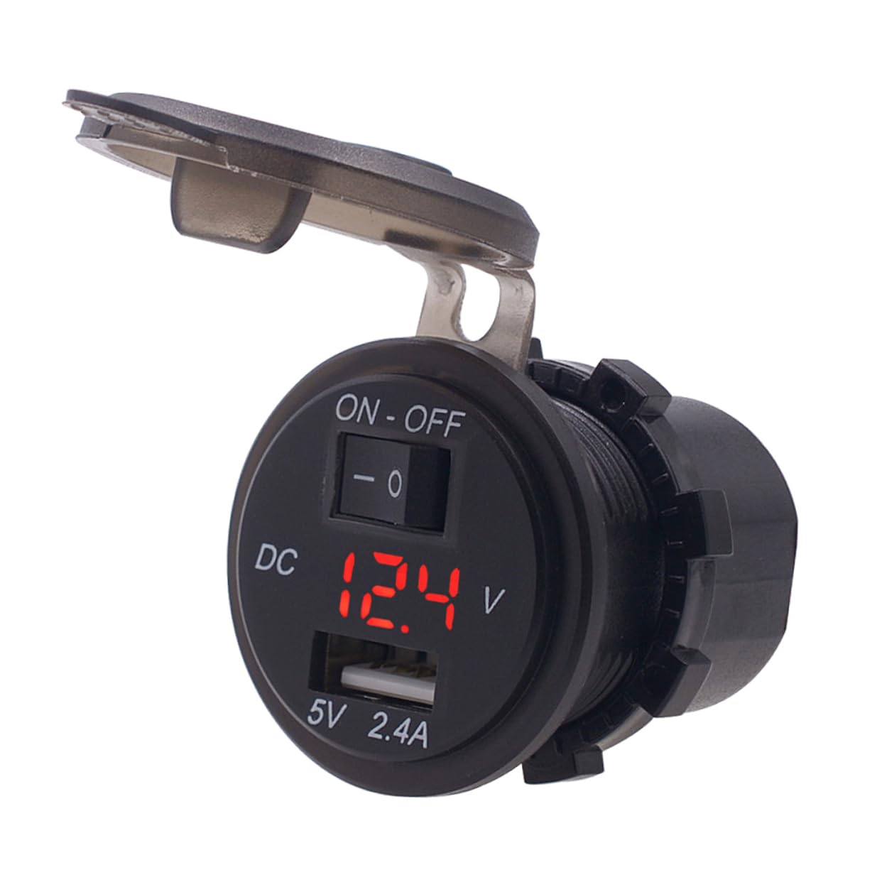 DOITOOL 2 Pz caricabatteria per telefono USB per auto caricabatteria da auto per telefono caricatore per cellulare da auto Caricatore del telefono caricabatterie Display digitale rosso