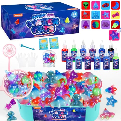 Magic Water Elf Toy Kit Water Pets Gel Kit 12 Gels & 12 Molds