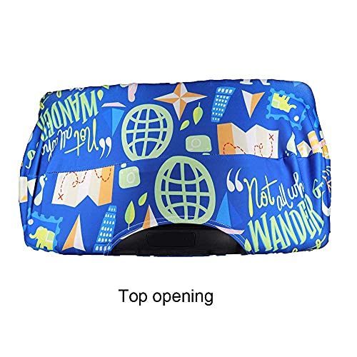Elastische Travel Bagage Cover Travel Koffer Beschermhoes voor Kofferbak Case Van toepassing op 19 ''-32'' Koffer Cover, Blauwe Graffiti, S - Image 6
