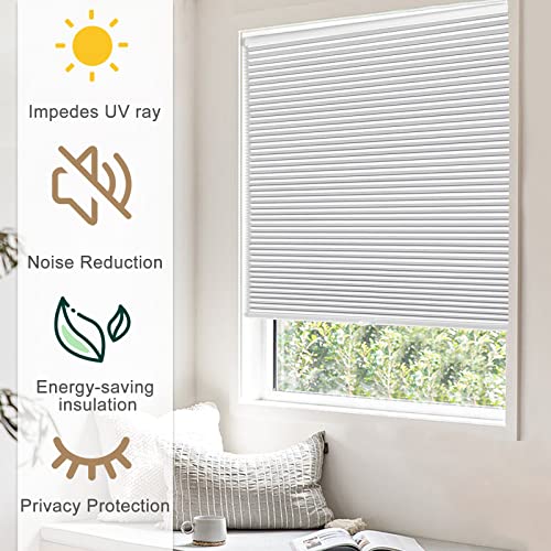 Myshade Cordless Cellular Blinds For Windows Blackout Cellular Window Shades Blinds & Shades For Kitchen/Bedroom/Living Room/Office 55" W X 72" H(White), Cel55Wt72C #TOP3