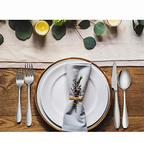Lianyu Silverware Set 20-Piece, Stainless Steel Flatware Utensils Set Service For 4, Simple Look, Modern Design, Dishwasher Safe #TOP6