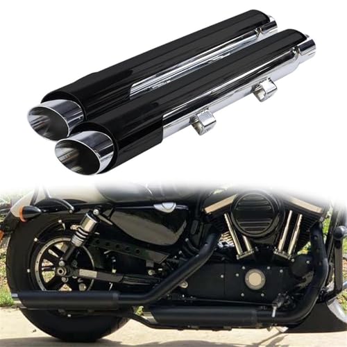 Sostituire lo scarico Per Harley Per Davidson Sportster Iron XL883N 2014-2022 2021 2020 2019 2018 Marmitta Per Motocicletta Silenziatore Slip-On Scarico Slip On Marmitte Accessori(Black)