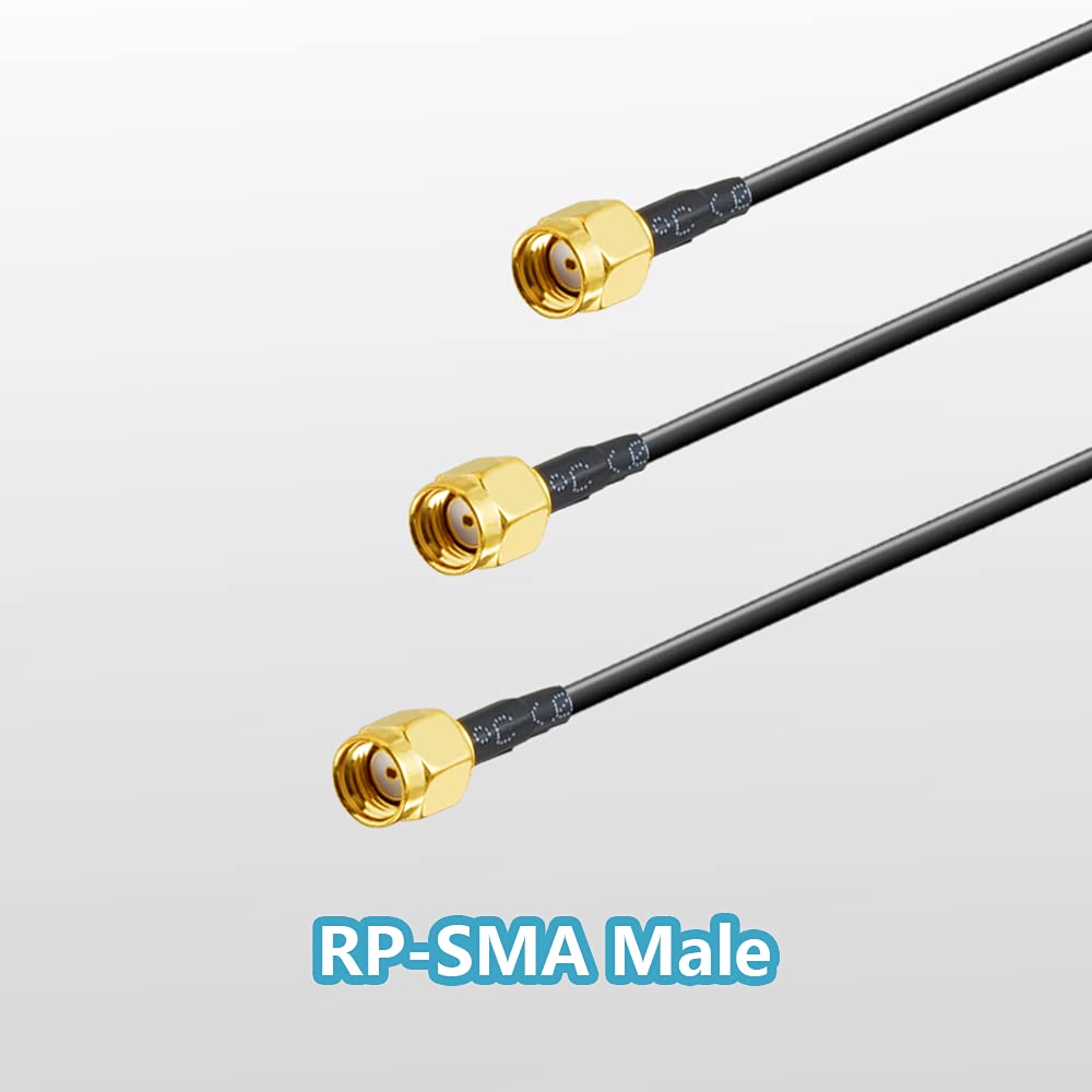 Vecys WiFi-Antenne, 2,4 G/5,8 G, Dual-Frequenz, 6 dBi, omnidirektionaler Signalverstärker, Magnetfuß, RP-SMA-Adapter, RG174-Kabel, 2 m