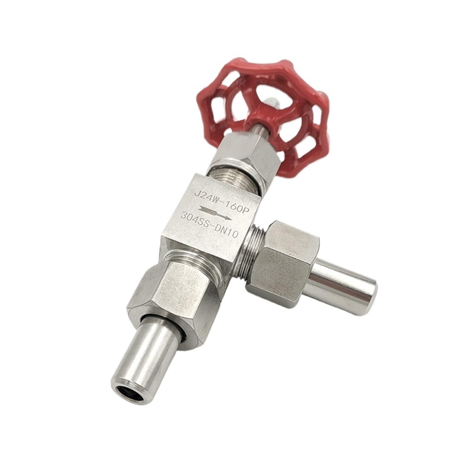 304 Angle Needle Valve J24W-160P Welded Needle Valves Globe Valve(DN10 OD14mm)
