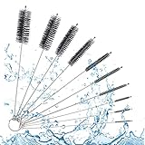 10 Stück Reinigungsbürsten, 21CM Flasche Reinigungsbürsten Set Nylon pfeifenreiniger Bürste Strohhalm Reiniger für Enge Räume in Teekannen und Kaffeemaschinen