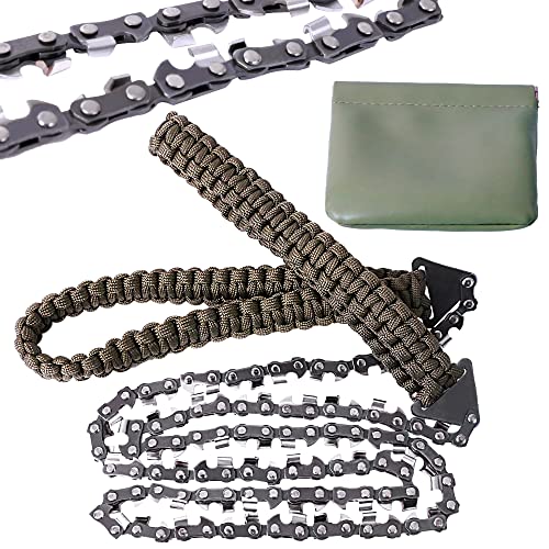POWLIF Pocket Chainsaw 36 Inch With 48 Bi-direction Teeth 65MN High Carbon Steel Rope Saw For...