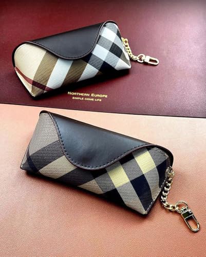 Image of kytasryl Soft Leather Sunglasses Bag,Travel Sunglass Holder Eyeglass Case Portable Slim Sunglasses Pouch